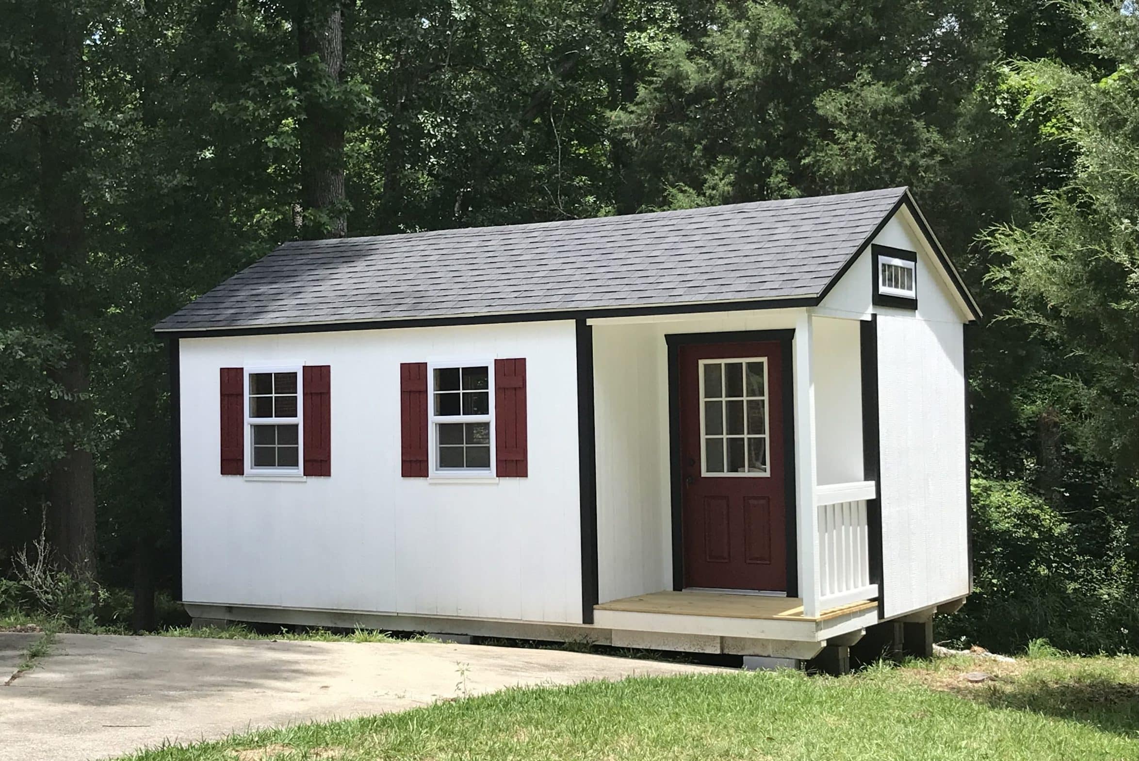 shed house with porch in georgia
