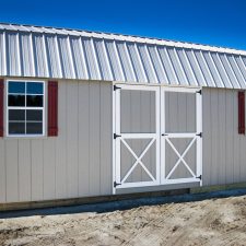 A custom storage shed with a loft in Georgia