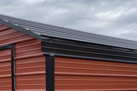 horizontal metal roof for backyard sheds