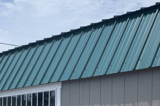 vertical metal roof for backyard sheds