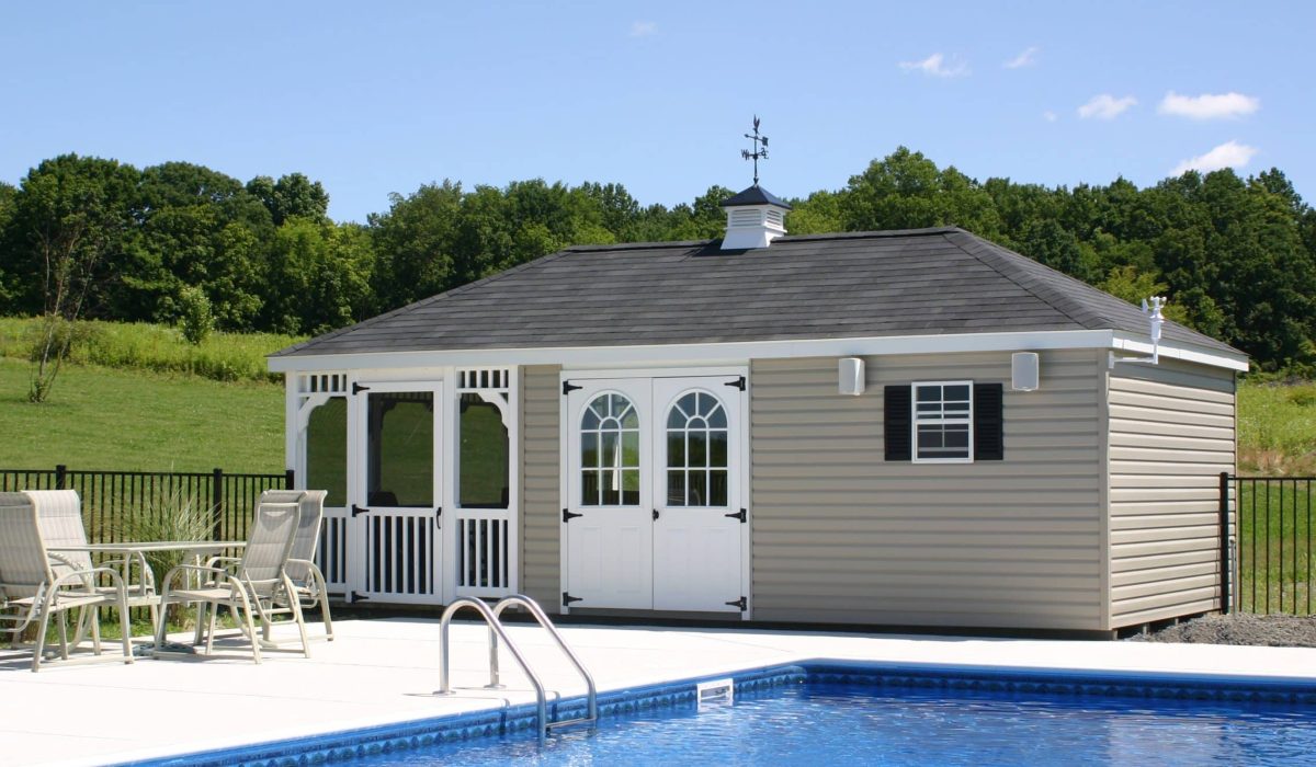 pool house yard shed