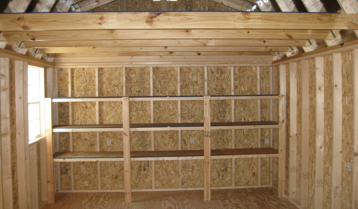 12x16 shed with shelves in ga