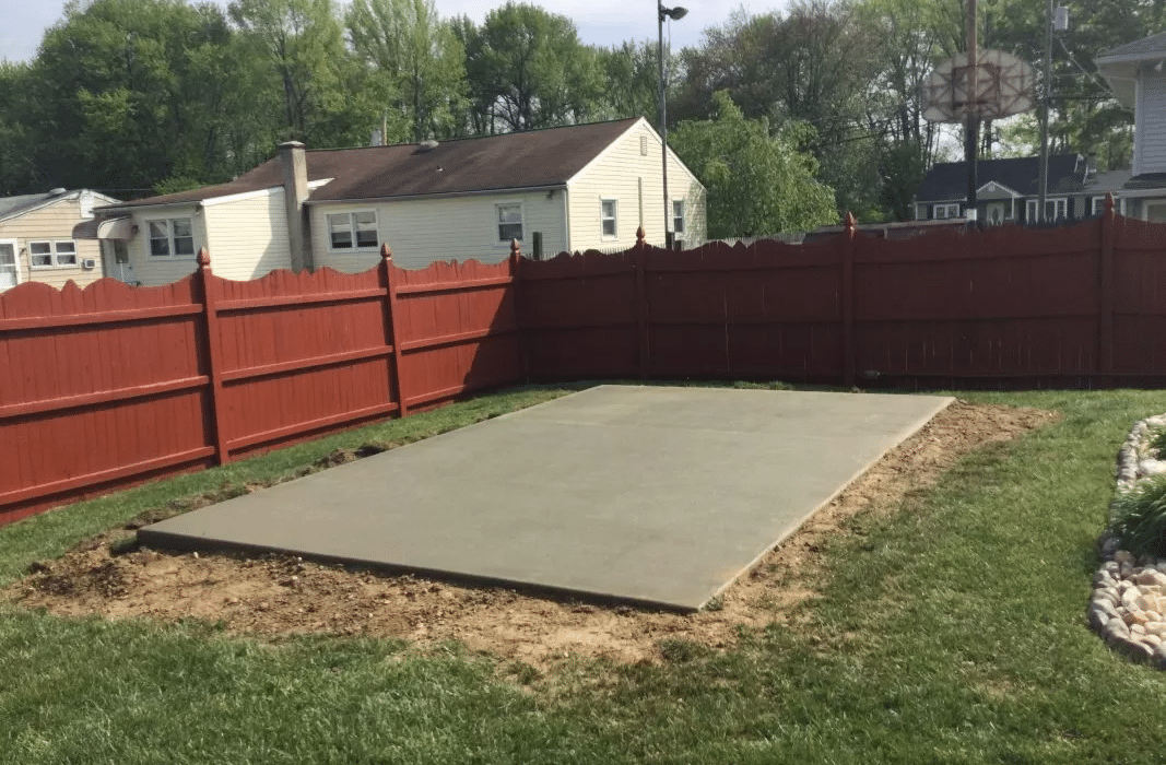 concrete shed foundation in maple shade nj 1067x800 jpeg