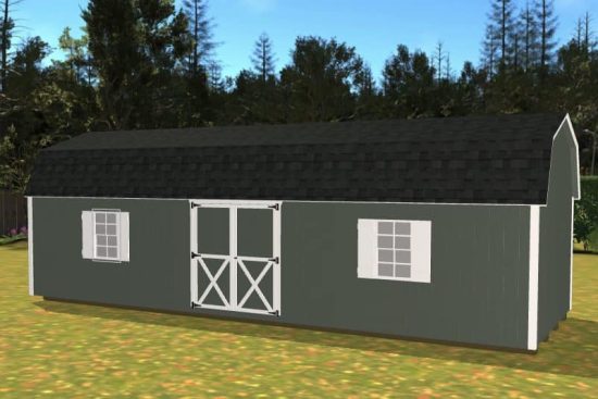 12x32 lofted barn shed