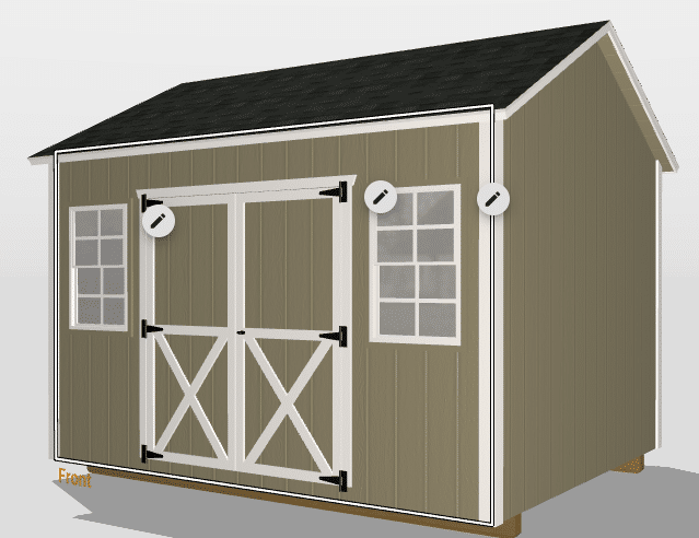 small storage shed exterior options